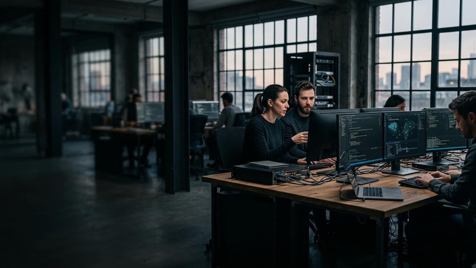 Cybersecurity and fintech software development business financing — working environment